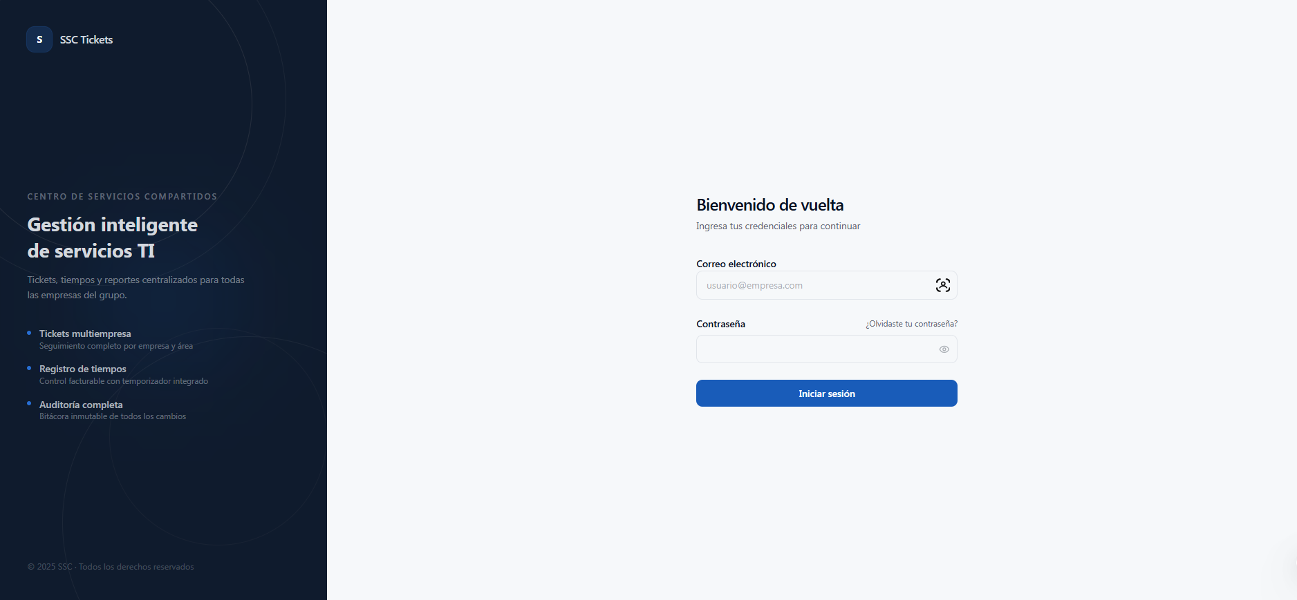 SSC Tickets-Gestión inteligente de servicios TI